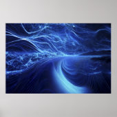 Blaue Energie-Strömung Poster (Vorne)