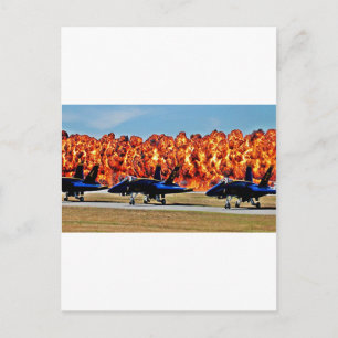 Blaue Engel-Feuerwand Postkarte