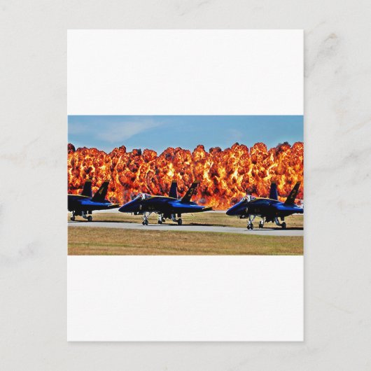 Blaue Engel-Feuerwand Postkarte (Vorderseite)