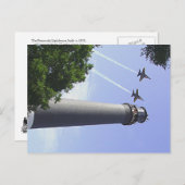 Blaue Engel über dem Leuchtturm von Pensacola Postkarte (Vorne/Hinten)