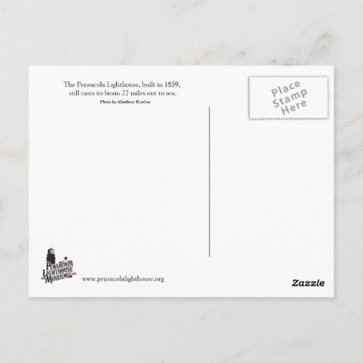 Blaue Engel über dem Leuchtturm von Pensacola Postkarte (Rückseite)
