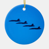 Blaue Engels-Jet Keramikornament (Vorne)