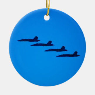 Blaue Engels-Jet Keramikornament