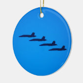 Blaue Engels-Jet Keramikornament (Links)