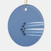 Blaue Engels-Jets Keramik Ornament (Links)