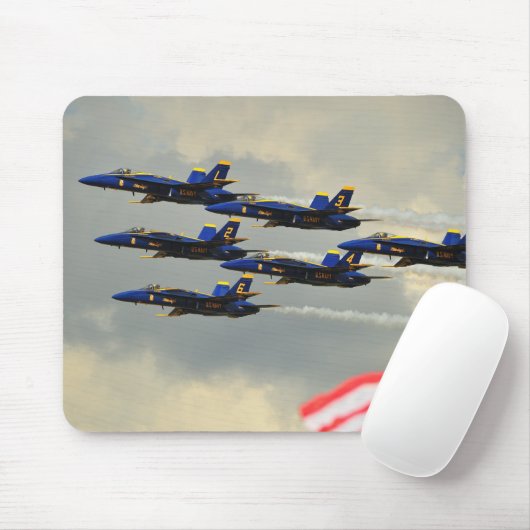 Blaue Engels-Mausunterlage Mousepad (Mit Mouse)