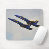 Blaue Engels-Mausunterlage Mousepad (Mit Mouse)