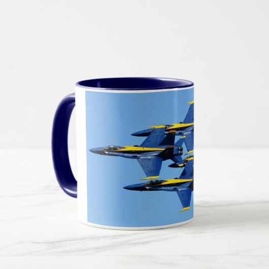 Blaue Engels-Tasse Tasse (Vorderseite Links)