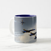 Blaue Engels-Tasse Zweifarbige Tasse (Vorderseite Links)