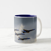 Blaue Engels-Tasse Zweifarbige Tasse (VorderseiteRechts)