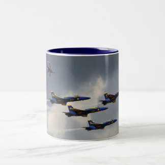 Blaue Engels-Tasse Zweifarbige Tasse