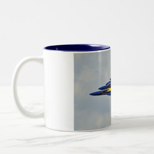 Blaue Engels-Tasse Zweifarbige Tasse (Links)