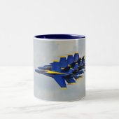 Blaue Engels-Tasse Zweifarbige Tasse (Mittel)
