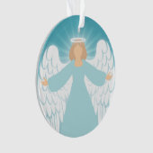 Blaue Engelsfigur Ornament (Vorderseite)
