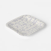Blaue englische Teetasse Streifen Pappteller (Gewinkelt)