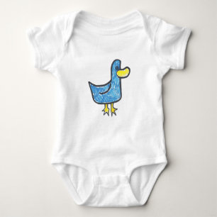 Blaue Ente, die Quacktastic ist Baby Strampler