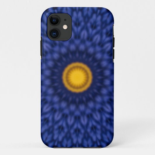 Blaue Ente mit gelbem Kaleidoskop Case-Mate iPhone Hülle (Rückseite)