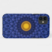 Blaue Ente mit gelbem Kaleidoskop Case-Mate iPhone Hülle (Rückseite (Horizontal))