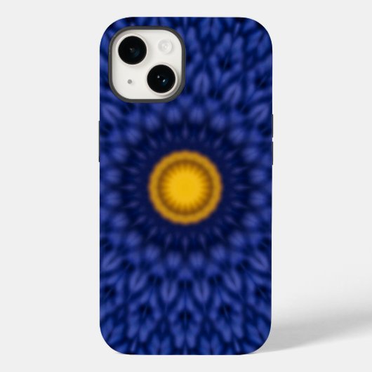 Blaue Ente mit gelbem Kaleidoskop Case-Mate iPhone Hülle (Rückseite)