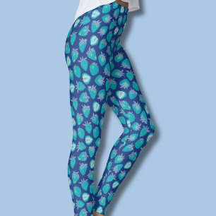 Blaue Erdbeere Leggings