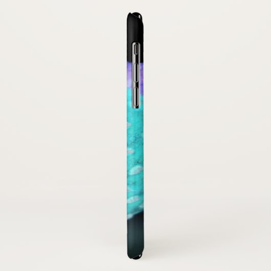 Blaue Erdbeere neon niedlich schwarz türkis Case-Mate iPhone Hülle (Hinten/Links)