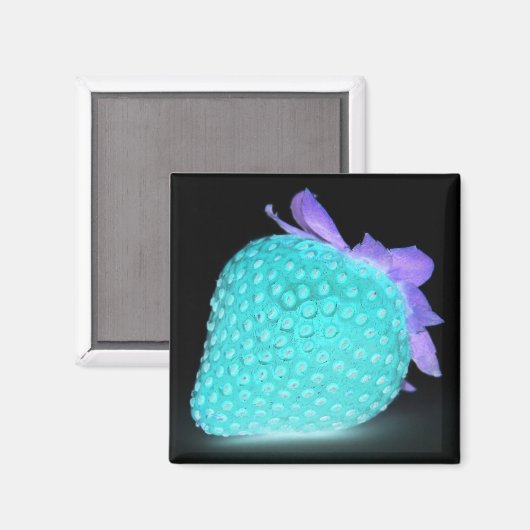 Blaue Erdbeere niedlich Magnet (Vorderseite/Rückseite)