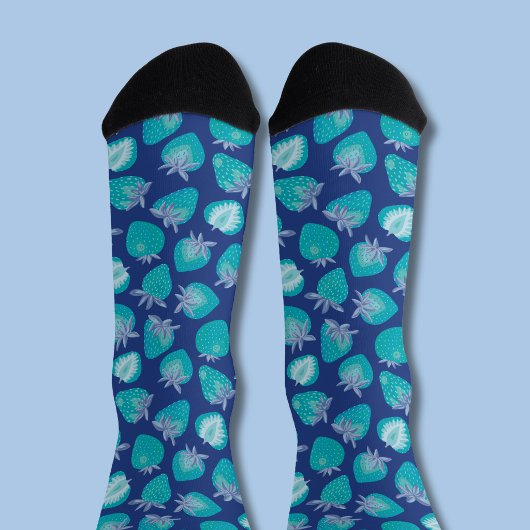 Blaue Erdbeere Socken