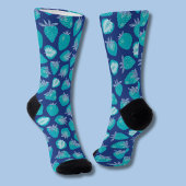 Blaue Erdbeere Socken