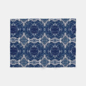 Blaue Erde geometrische Kunstdecke Fleecedecke (Vorderseite (Horizontal))