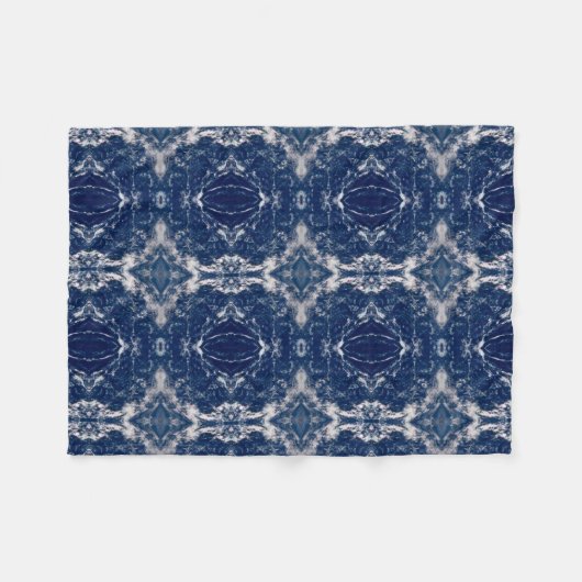 Blaue Erde geometrische Kunstdecke Fleecedecke (Vorderseite (Horizontal))