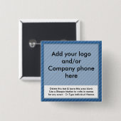 Blaue Ereignis-Handelsname-Abzeichen-Umbau-Buttone Button (Vorne & Hinten)