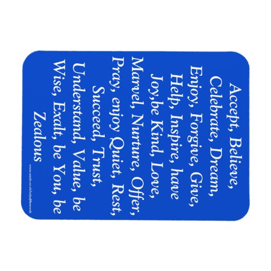 Blaue Erholung Magnet (Horizontal)