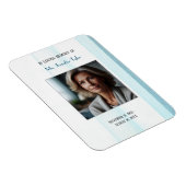 Blaue Erinnerung Elegantes Beerdigungsgedächtnis Magnet (Rechte Seite)