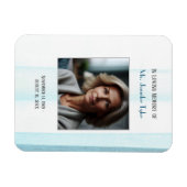 Blaue Erinnerung Elegantes Beerdigungsgedächtnis Magnet (Horizontal)