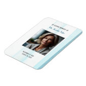Blaue Erinnerung Elegantes Beerdigungsgedächtnis Magnet (Linke Seite)