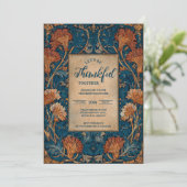 Blaue Ernte im Herbst Einladung (Stehend Vorderseite)