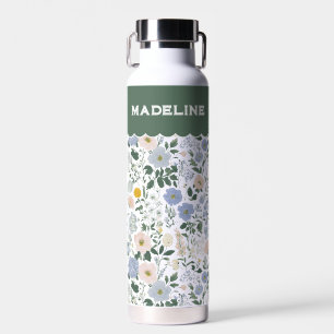 Blaue Errötung Cottagecore Wildblumenname Trinkflasche