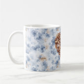 Blaue Erste Kaffeebohnen Herz Kaffeetasse (Links)