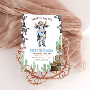 Blaue erste Rodeo-Einladung zum 1. Geburtstag Jung Einladung