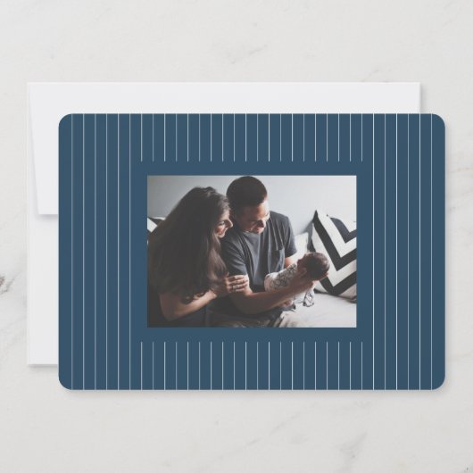 Blaue Erstgeburt Ankündigung (Rückseite)