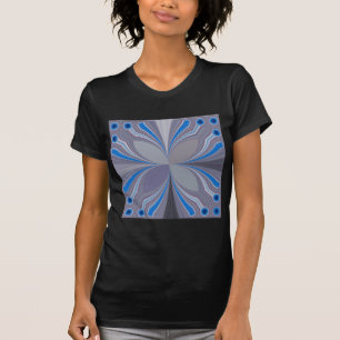 Blaue Eschen-Graue Tupfen-Textur-Kunstposter T-Shirt