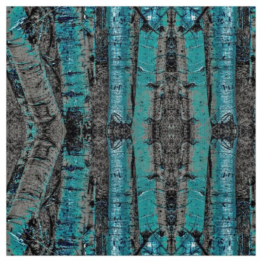 Blaue Espen Stoff (Muster)