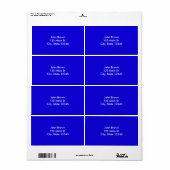 Blaue Etiketten (Vorne)