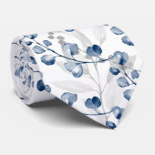 Blaue Eukalyptus-Grüne Hochzeit von Wasserfarbe Krawatte (Gerollt)