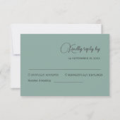 Blaue Eukalyptus-Hochzeitskarte RSVP Karte (Vorderseite)