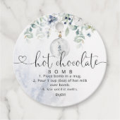 Blaue Eukalyptus-Schokoladenbombe Geschenkanhänger (Vorderseite)