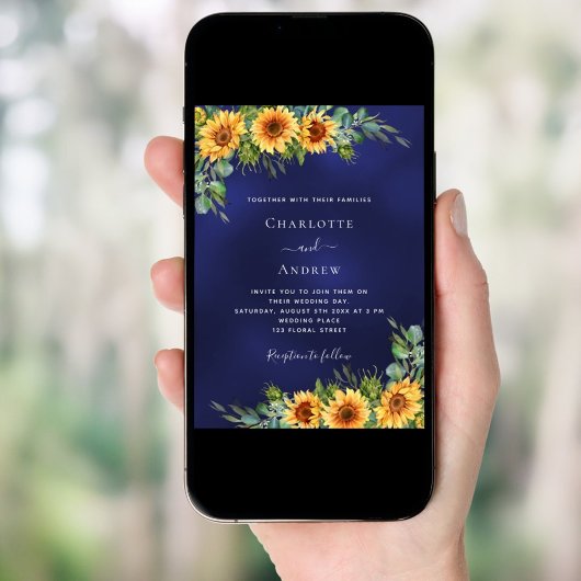 Blaue Eukalyptusblume Einladung