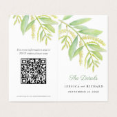 Blaue Eukalyptuskarte QR-Code (Außenseite Aufgefaltet)