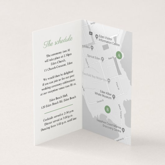 Blaue Eukalyptuskarte QR-Code (Innenseite)