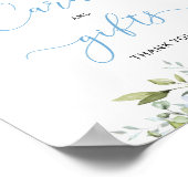 Blaue Eukalyptuskarten und -geschenke Poster (Ecke)